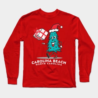 Carolina Beach, NC Vacationing Christmas Tree Long Sleeve T-Shirt